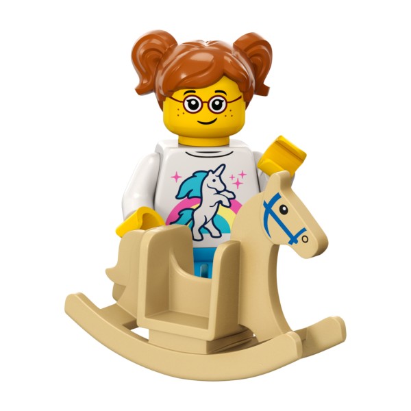 LEGO® Minifigur Serie 24 71037-11: Mädchen mit Schaukelpferd