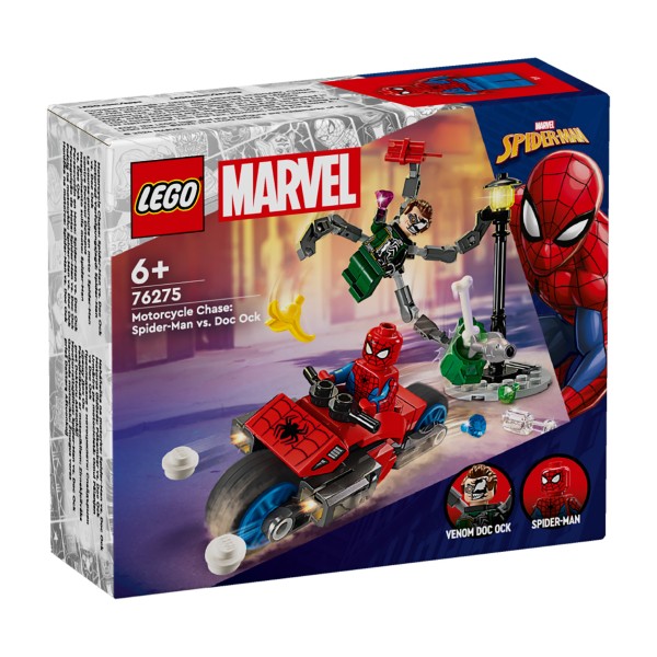 LEGO® Marvel Super Heroes™ 76275 Motorrad-Verfolgungsjagd: Spider-Man vs. Doc Ock