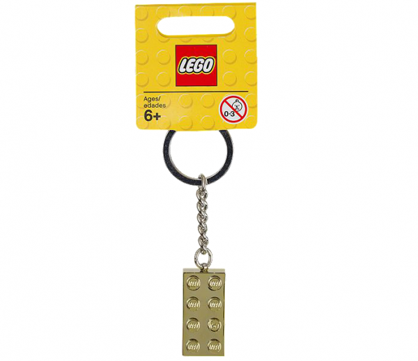 Goldener 2x4 LEGO® Stein-Schlüsselanhänger