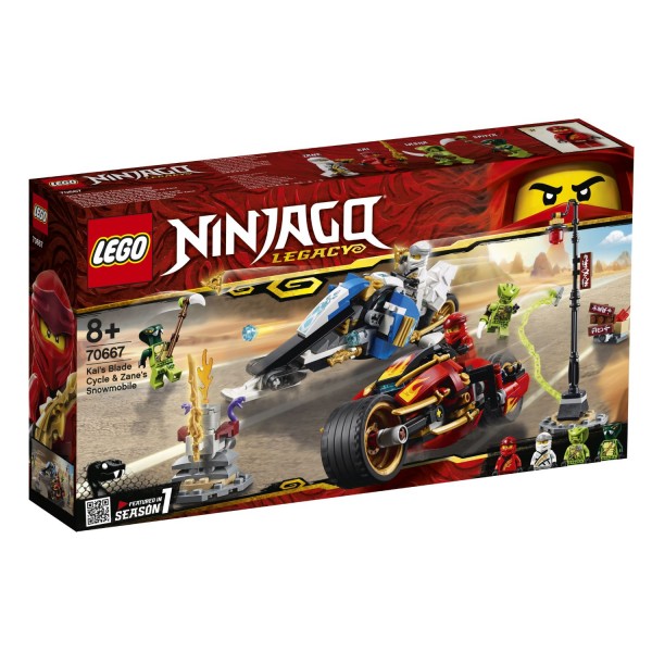 LEGO® NINJAGO® 70667 Kais Feuer-Bike & Zanes Schneemobil
