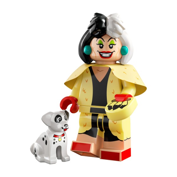 LEGO® Minifigur Serie "Disney 100" 71038-13: Cruella de Vil mit Dalmatinerwelpe