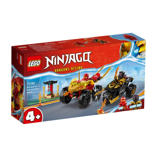 LEGO® NINJAGO 71789 Verfolgungsjagd mit Kais Flitzer und Ras' Motorrad